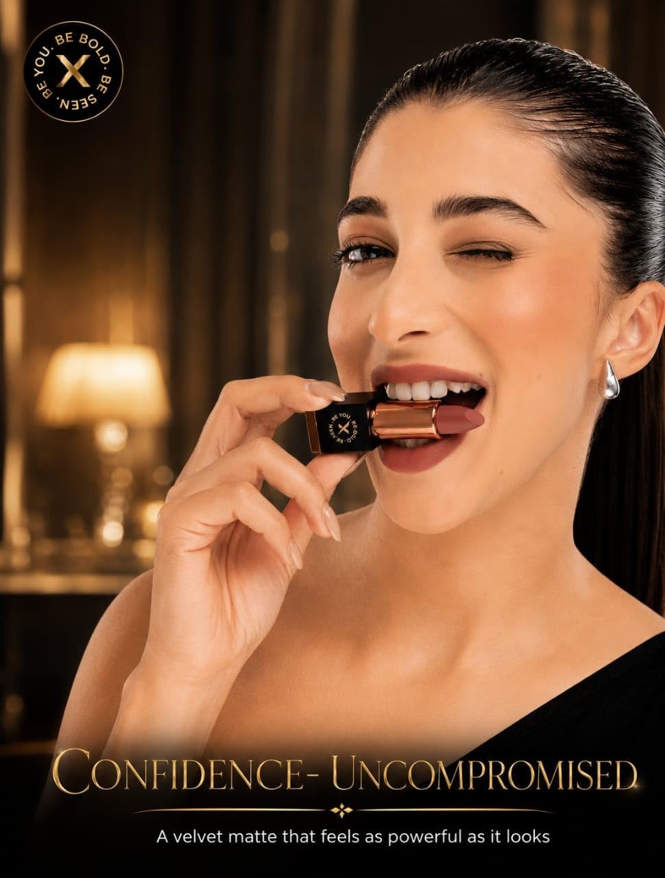 UXLYNE “Nude Whisper” (Caramel Nude) Bullet Lipstick - Image 7