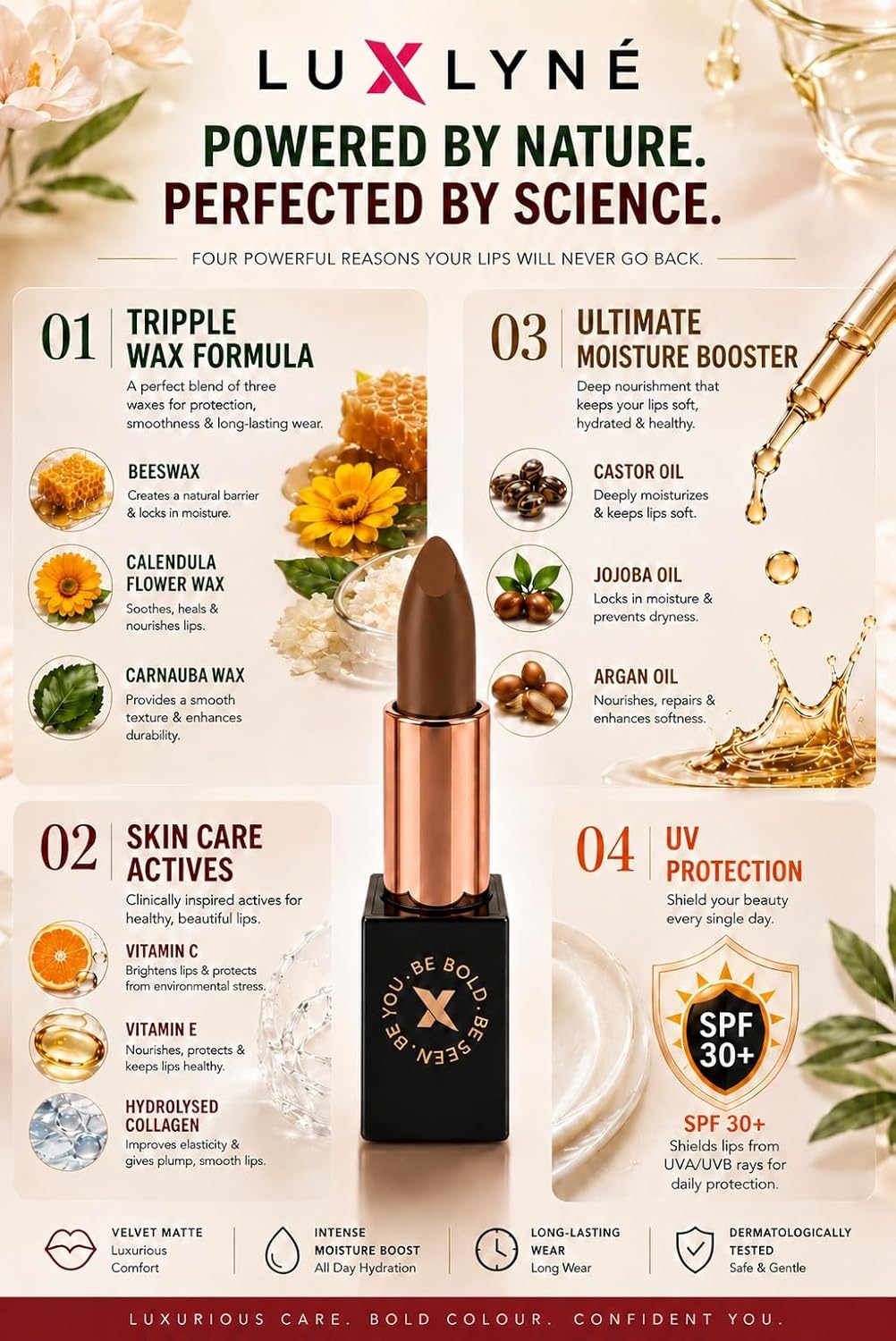 LUXLYNE “Mocha Mystique” (Espresso) Bullet Lipstick - Image 4